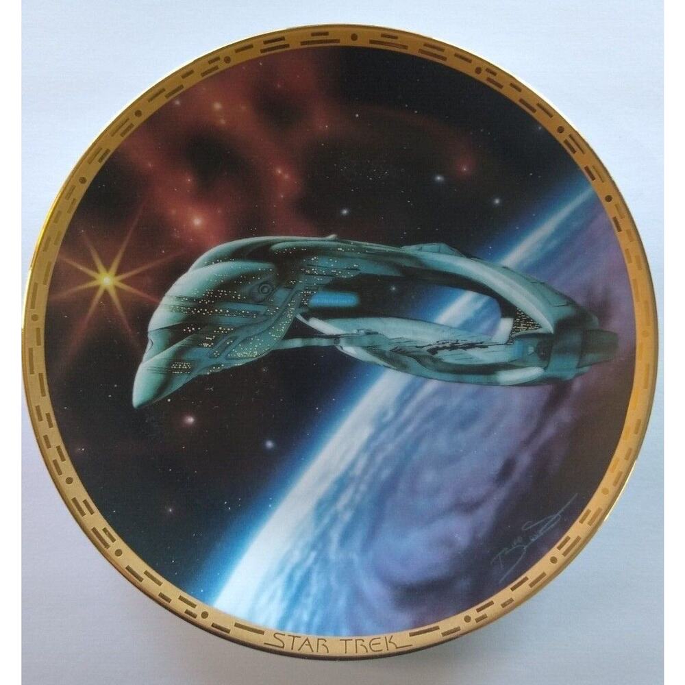 Star Trek Collectors Plate Romulan Warbird The Voyagers Collection Hamilton 1994